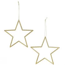 Artikel Deko Sterne zum Hängen Baumschmuck Gold Ø12cm 12 St – Glänzende Weihnachtsdeko