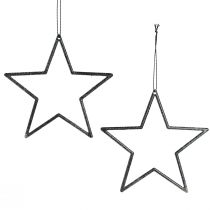 Artikel Deko Sterne Schwarz zum Hängen Weihnachtsbaumschmuck Ø12cm Set 12 Stück