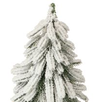 Artikel Deko Tannenbaum beschneit auf Holzsockel Ø15cm H30cm