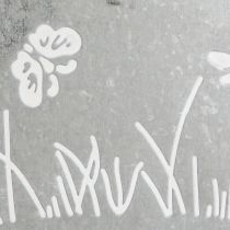 Artikel Deko Tasche Silber Weiß Braun Metall Pflanztopf L22cm 2St