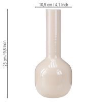 Artikel Deko Vase Metall in Braun Cappuccino Emaille H25,5cm