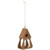 Artikel Deko-Vogelhaus aus Metall, Rostoptik, 17,5 cm, zum Aufhängen