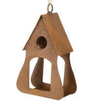 Artikel Deko-Vogelhaus aus Metall, Rostoptik, 17,5 cm, zum Aufhängen