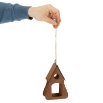Artikel Deko-Vogelhaus aus Metall, Rostoptik, 17,5 cm, zum Aufhängen