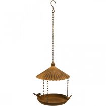 Artikel Dekorative Vogeltränke aus Metall mit Rostoptik, Ø23 cm, Höhe 27,5 cm, für Garten oder Terrasse