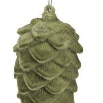 Artikel Deko-Tannenzapfen Grün mit Aufhängung, 11,5 cm, 6er-Set
