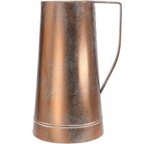Artikel Vintage Deko-Kanne aus Metall, Kupfer-Look, H36 cm B21 cm, für Trockenblumen und Kunstpflanzen