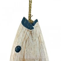 Artikel Deko Fisch Holz Holzfisch zum Aufhängen Dunkelblau H57,5cm