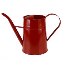 Artikel Zimmergießkanne Deko Vintage Metall Rot Glanz lackiert 1,7L H23cm Wohnaccessoire