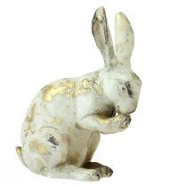 Artikel Dekofiguren Set aus Polyresin – Hasen sitzend und stehend in Weiss-Gold, ca. 12,5-16,5 cm