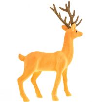 Artikel Dekofigur Hirsch 37 cm Beflockt Gelb Braun Kunststoff