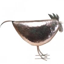 Artikel Deko Huhn Metalldeko Metall Vogel Metallic Rosé 51×16×36cm