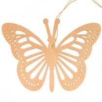 Artikel Dekoanhänger Schmetterlinge aus Holz 12cm Orange/Rosa/Gelb 12 Stück
