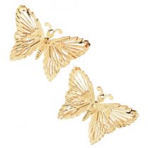 Artikel Deko Schmetterlinge Metall Hängedeko Golden 5cm 30St