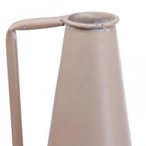 Artikel Deko Vase Metall Rosa Konisch 38cm – Blumenvase für Kunstblumen und Trockendeko