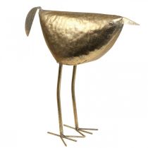 Deko Vogel Dekofigur Vogel Gold Metalldeko 46×16×39cm