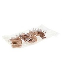 Artikel Deko Hirsch Mini Braun beflockt 11cm 6St