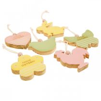 Artikel Dekoanhänger Osterdeko Anhänger Holz Farbig 7×7cm 6St