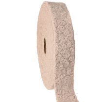 Artikel Dekoband Altrosa Breites Geschenkband Wolloptik 40mm 8m