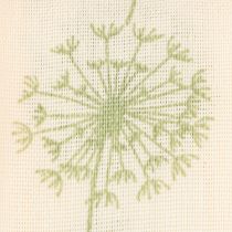 Artikel Dekoband 15m Creme mit Pusteblumen 40mm breit für Geschenk- und Tischdekoration