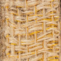 Artikel Dekoband Jute Gelb Natur 25mm x 10m für rustikale Dekoration und Bastelarbeiten
