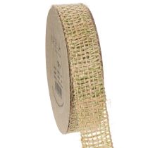 Artikel Dekoband Jute 25mm Grün und Natur 10m – Juteband für Basteln und Dekorieren