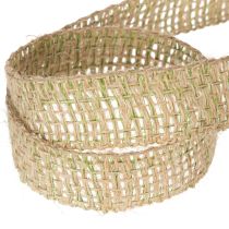 Artikel Dekoband Jute 25mm Grün und Natur 10m – Juteband für Basteln und Dekorieren
