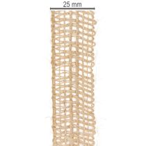 Artikel Dekoband aus Jute 25mm breit, naturfarben, 10m Rolle für Geschenk- und Tischdekoration