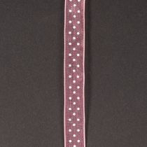 Artikel Geschenkband aus Polyester mit Punktmuster rosa, 1,5 cm x 20 m für Geschenkverpackungen und Dekoration