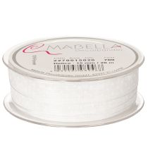 Artikel Dekorationsband aus Polyester 1,5 cm x 20 m Weiss für Geschenk- und Bastelprojekte