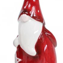 Artikel Weihnachtsmann Figur Nikolaus Rot, Weiß Keramik H13,5cm 2St