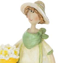 Artikel Dekofiguren Gärtner aus Polyresin 16,5×5,5 cm in Grün und Gelb