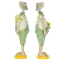 Artikel Dekofiguren Gärtner aus Polyresin 16,5×5,5 cm in Grün und Gelb