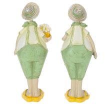Artikel Dekofiguren Gärtner aus Polyresin 16,5×5,5 cm in Grün und Gelb