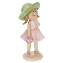 Artikel Dekofiguren Mädchen Polyresin Rosa Grün 6,5x5,5x14,5cm 2 Stück