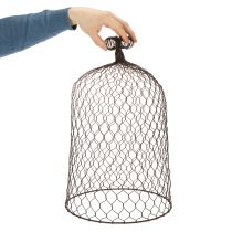 Artikel Dekoglocke aus Metall, Rankhilfe, Drahtglocke, Braun, Edelrost, H50/41cm Ø30/25cm, 2er-Set