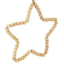 Artikel Dekohänger Herz, Stern, Tannenbaum Holzperlen Natur H16-17cm 3 Stk