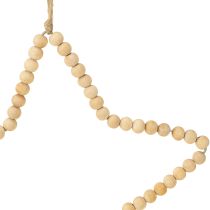 Artikel Dekohänger mit Holzperlen Herz Stern Tannenbaum 20cm Natur 3er-Set