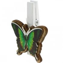 Dekoklammer Schmetterling, Geschenkdeko, Frühling, Schmetterlinge aus Holz 6St