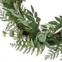 Artikel Dekokranz Künstlicher Kranz Eukalyptus Tanne Olive Ø45cm