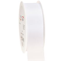 Artikel Dekorationsband Geschenkband Weiß Polyester 40mm 50m