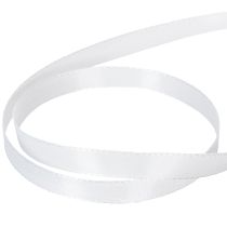 Artikel Dekorationsband aus Polyester, Taftband, 10mm x 50m, weiss, für Hochzeits- und Geschenkdekoration