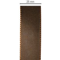 Artikel Taftband braun 25 mm breit 50 m Rolle für Dekoration