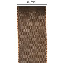 Artikel Taftband Braun glänzend 40 mm x 50 m für Dekoration und Geschenkverpackung