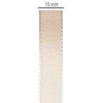 Artikel Dekoband Satinband Beige 15mm 50m für Geschenk- und Tischdekoration