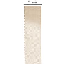 Artikel Dekoband Satin Beige 25mm x 50m für Dekoration und Geschenkverpackung