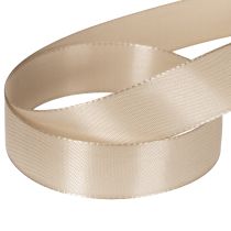 Artikel Dekoband Satin Beige 25mm x 50m für Dekoration und Geschenkverpackung