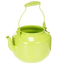 Artikel Dekorative Teekanne aus Metall, apfelgrün, Ø12 cm, Blumenvase für Innenbereich