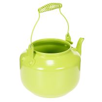 Artikel Dekorative Teekanne aus Metall, apfelgrün, Ø12 cm, Blumenvase für Innenbereich