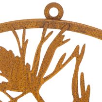 Artikel Dekoring Metall Ø38cm Edelrost Kiefernzweig Wanddeko